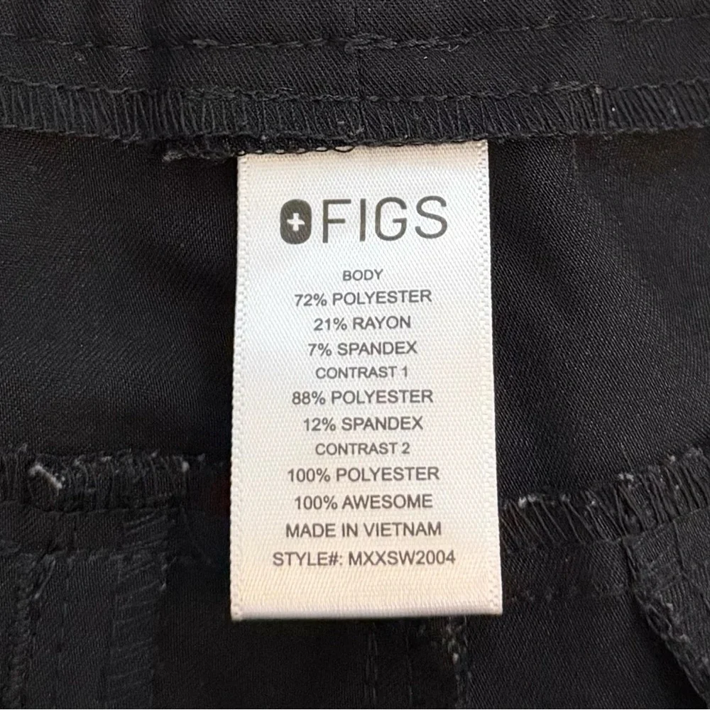FIGS Tansen Jogger Black Scrub Pants